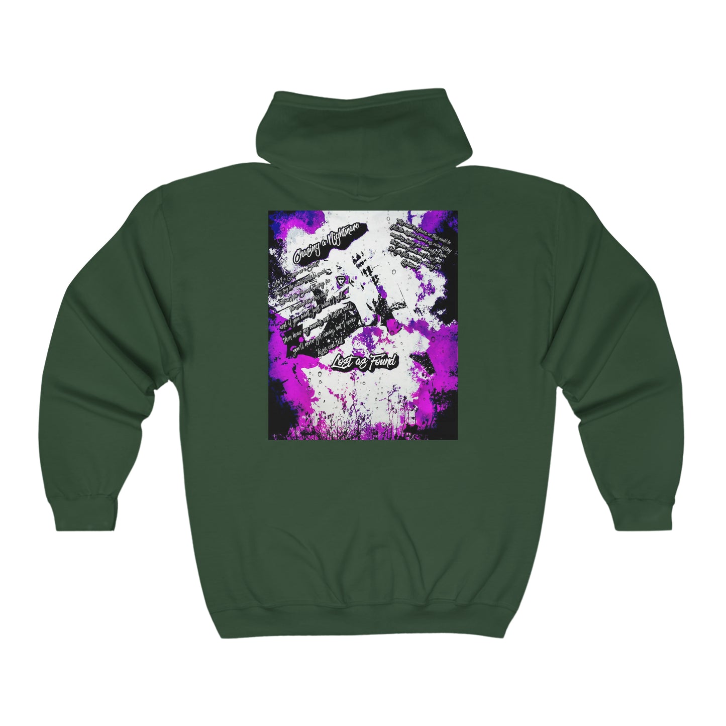 Chasing a Nightmare (Purple) Unisex Heavy Blend™ Full Zip Hooded Sweatshirt