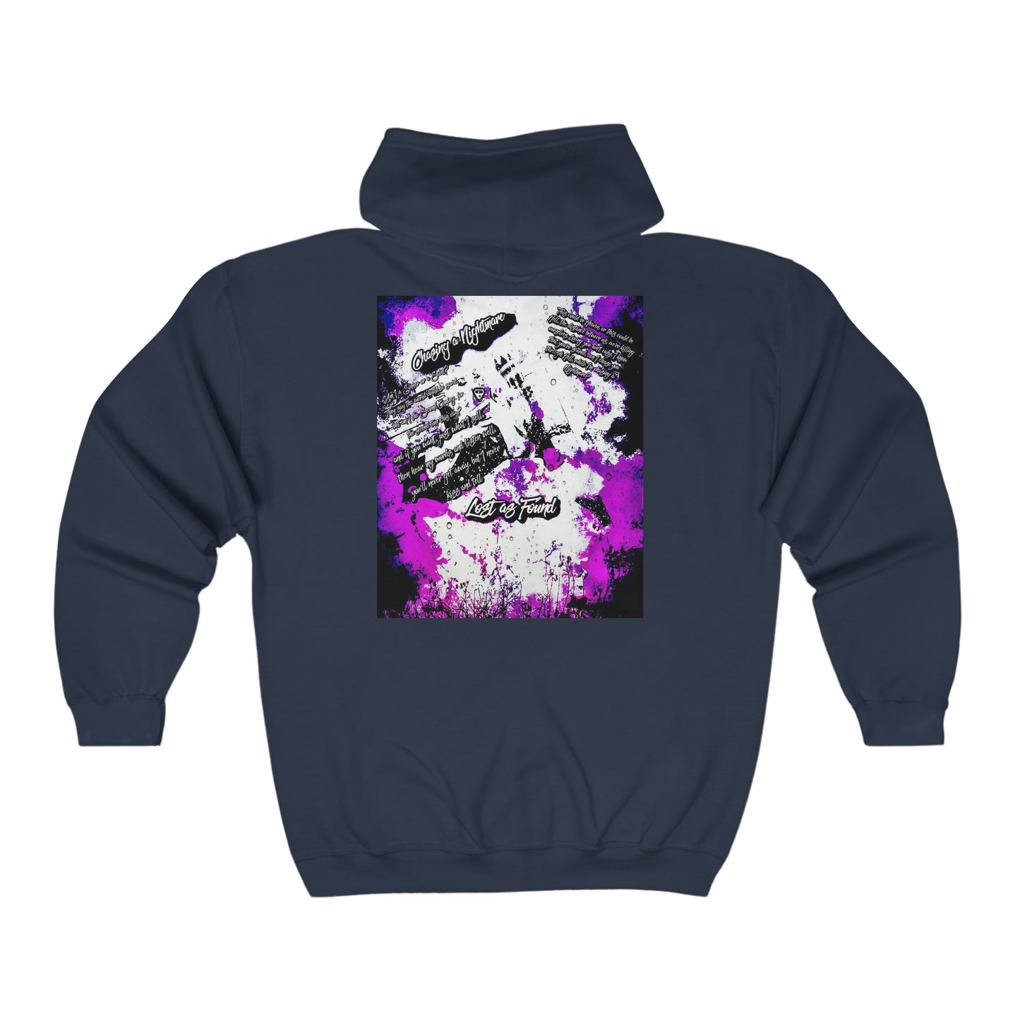 Chasing a Nightmare (Purple) Unisex Heavy Blend™ Full Zip Hooded Sweatshirt