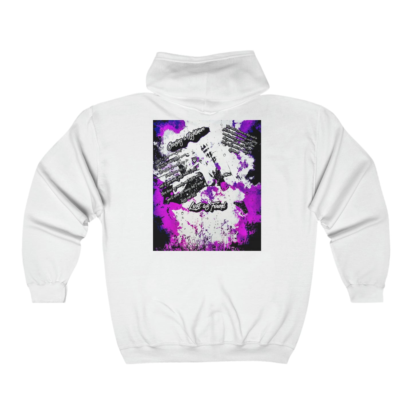 Chasing a Nightmare (Purple) Unisex Heavy Blend™ Full Zip Hooded Sweatshirt