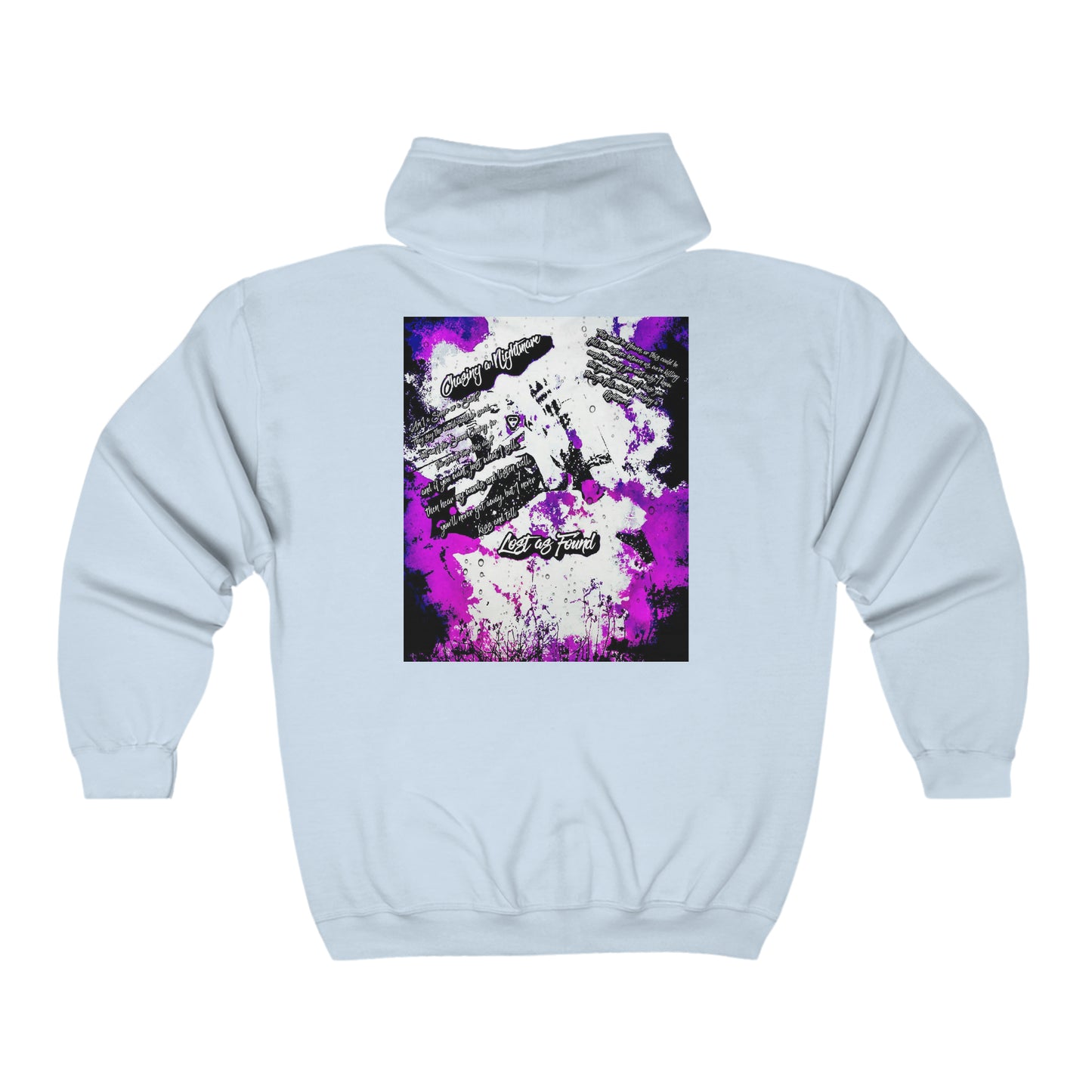 Chasing a Nightmare (Purple) Unisex Heavy Blend™ Full Zip Hooded Sweatshirt