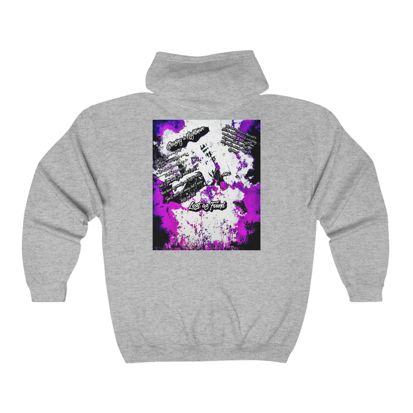 Chasing a Nightmare (Purple) Unisex Heavy Blend™ Full Zip Hooded Sweatshirt